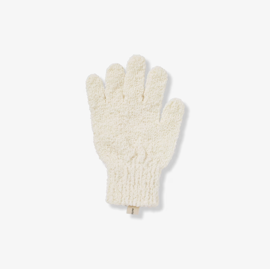 organic cotton exfoliating gloves